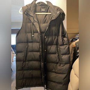 ZARA LONG VEST ⚫️⚫️⚫️